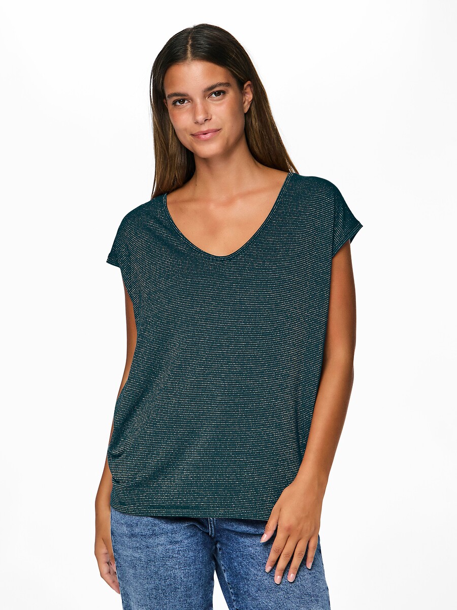 PEÇAS<br>Camiseta com efeito brilhante