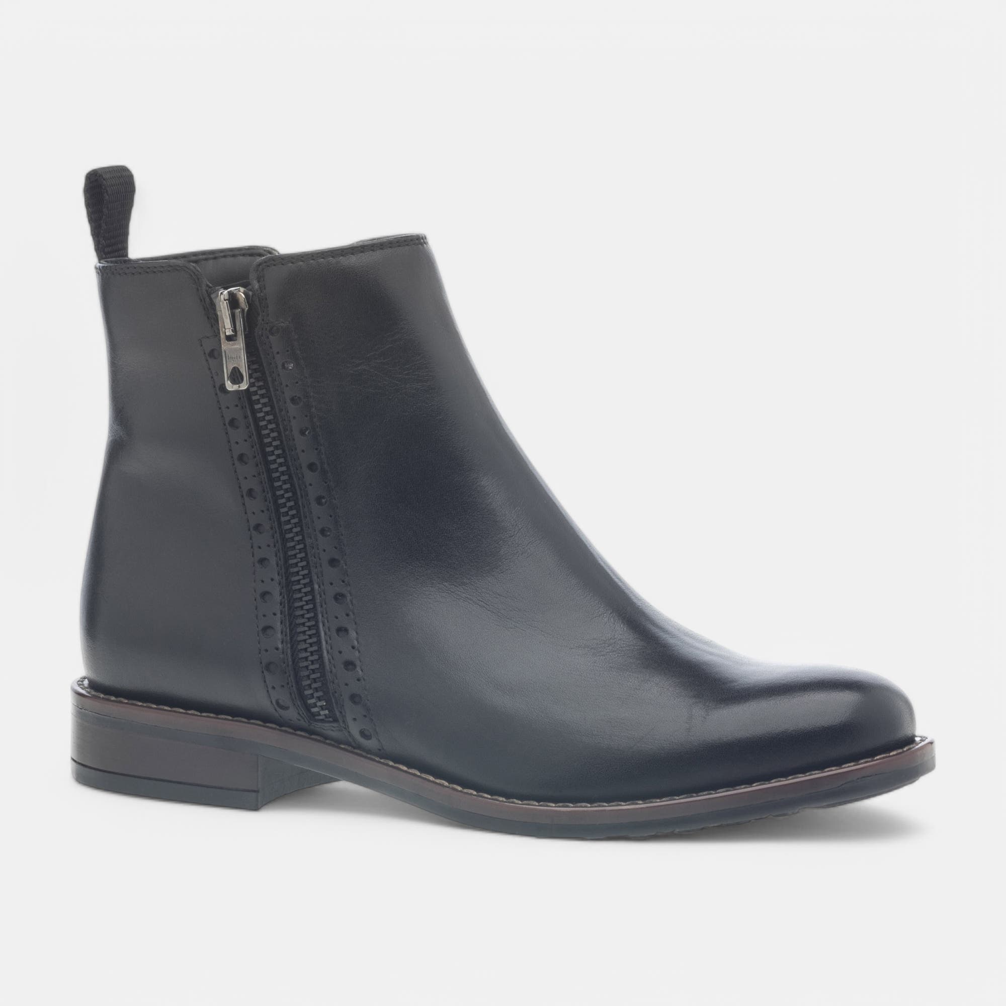Bottines Femme en cuir noir