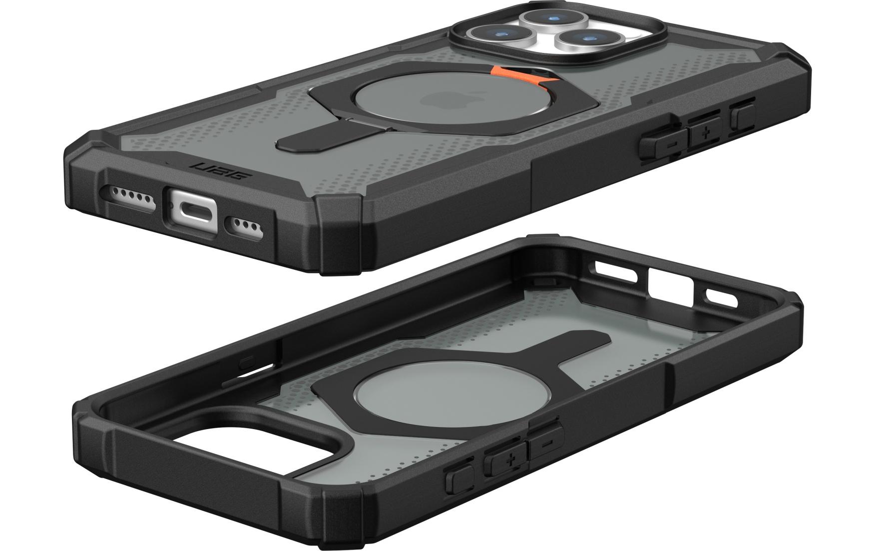Back Cover Plasma Case iPhone 15 Pro Max Schwarz/OrangeSchutzhülle für das Apple iPhone 15 Pro Max