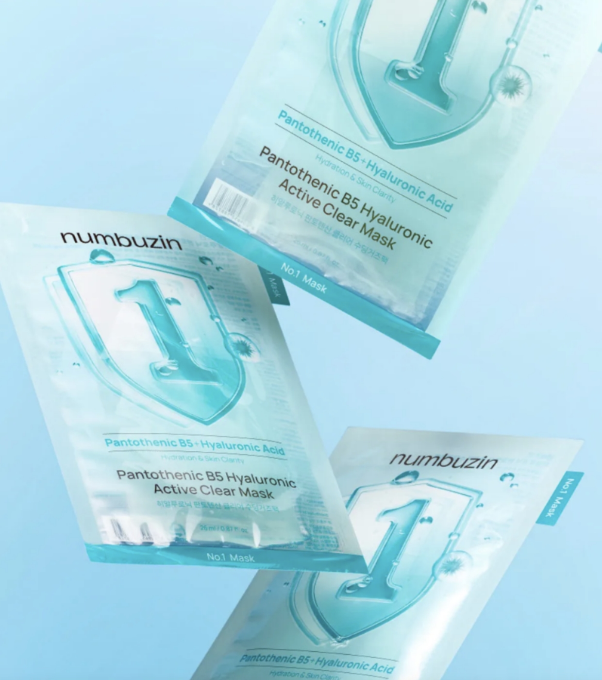 Numbuzin - Máscara Facial Hidratante No.1 Pantothenic B5 Hyaluronic Active Clear