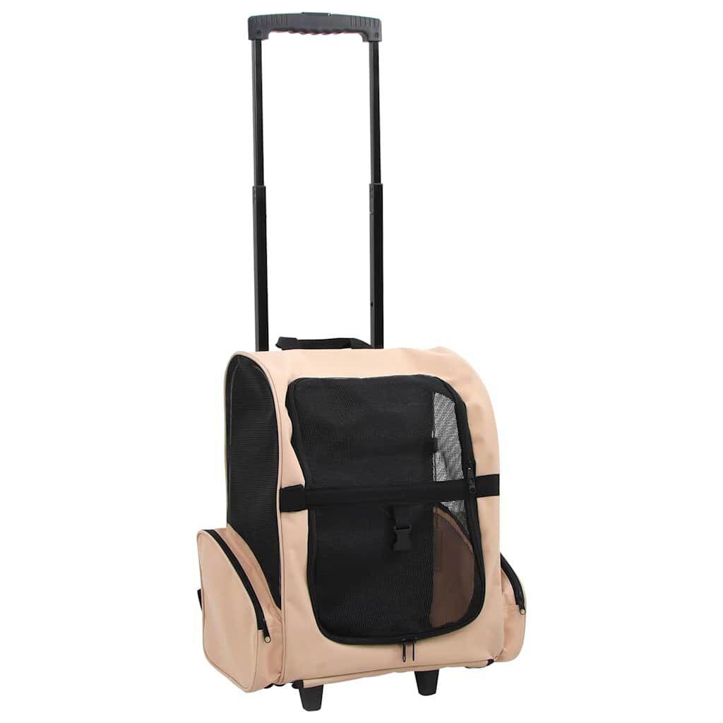 Opvouwbare kinderwagen voor huisdieren, beige