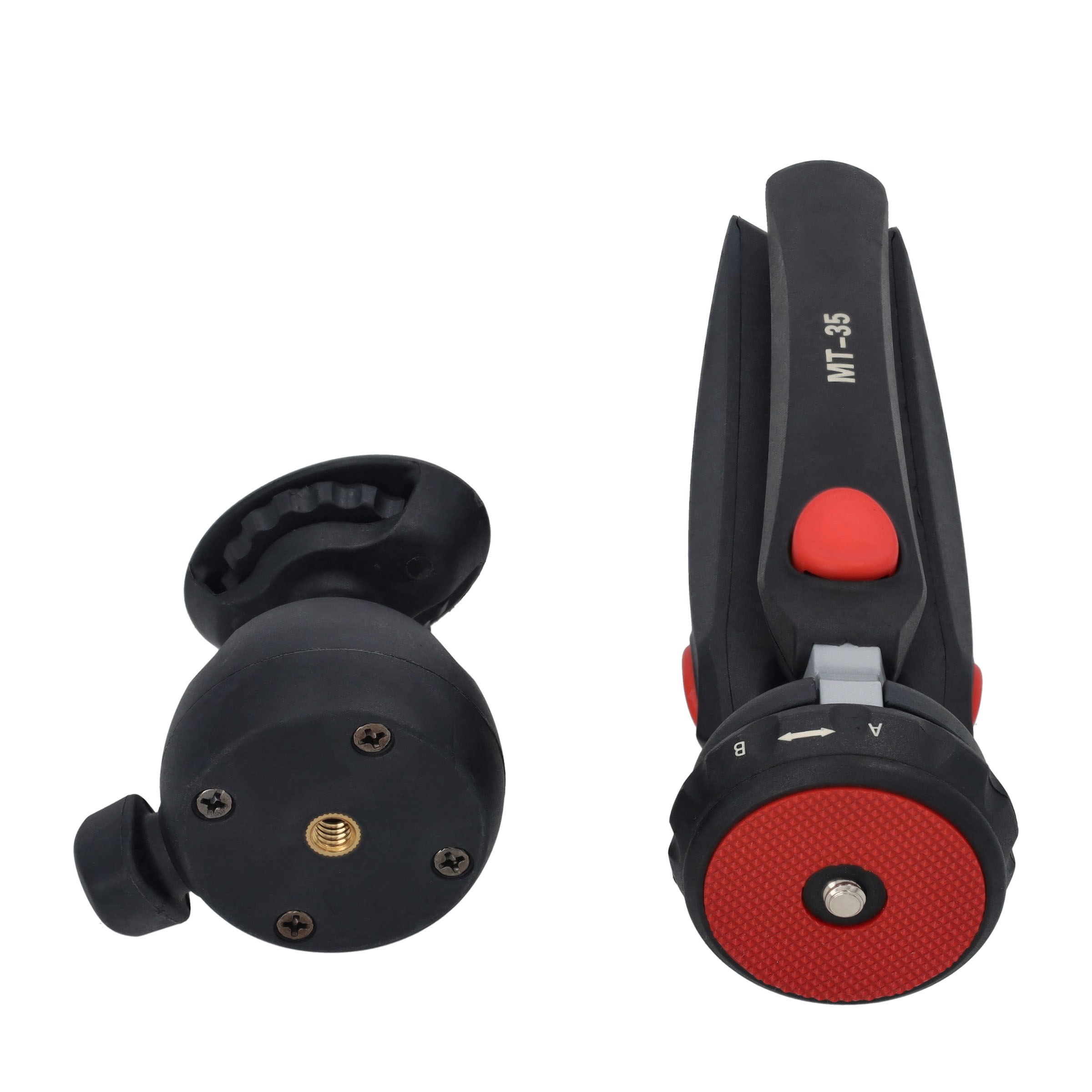 (127mm) Tripod Dreibein Stativ Halterung mit 360° Grad Panorama Ball Adapter und Handy Halterung für DSLR Kameras / Smartphones - Schwarz