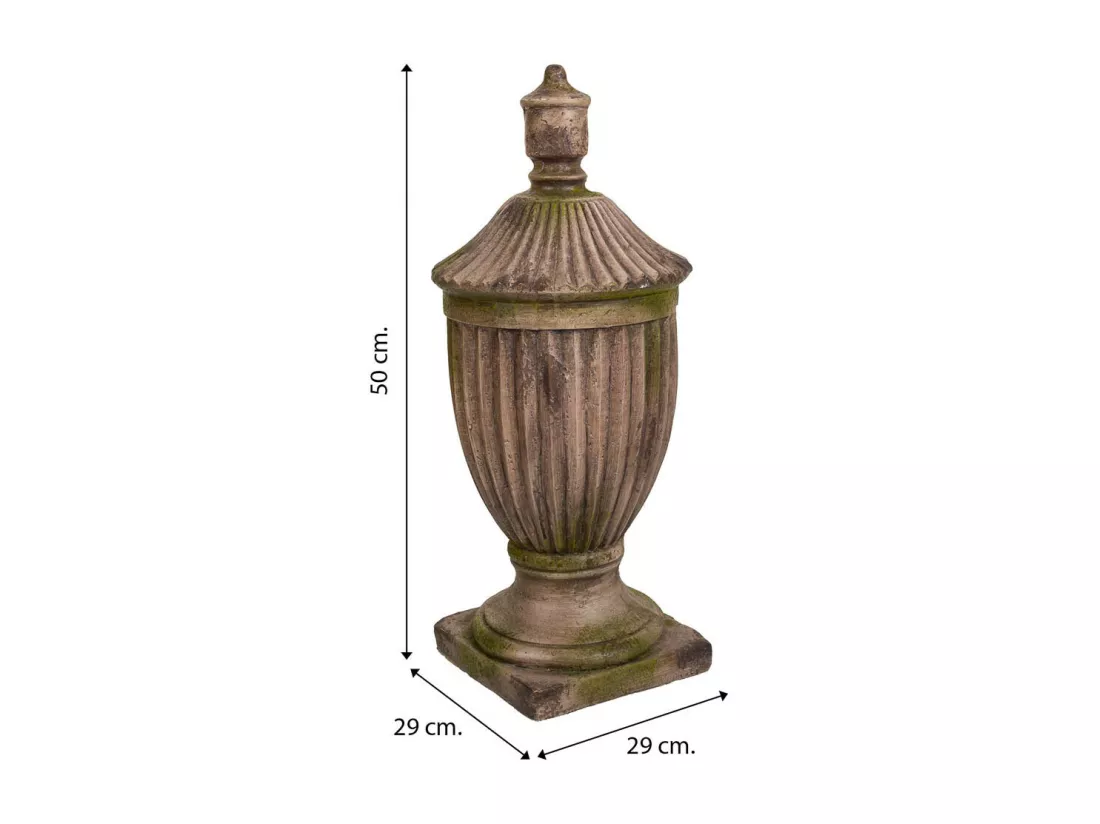 Vase décoratif en magnésie 29x29x50h