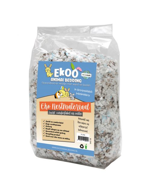 Ekoo Bedding Nestmateriaal - Kooi Accessoire - 3 l