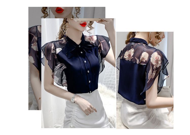 Sienne - Bloemenblouse met kapmouwen