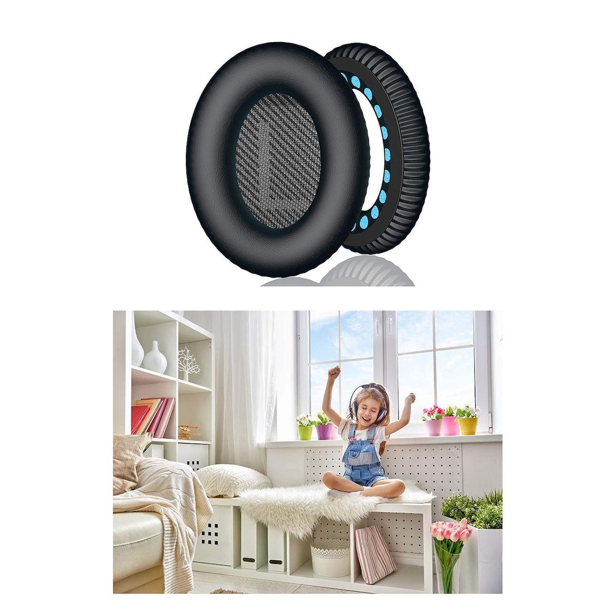 Øreputer Bose QC35/25/15, AE2, AE 2i, AE 2w, SoundTrue, SoundLink Sort