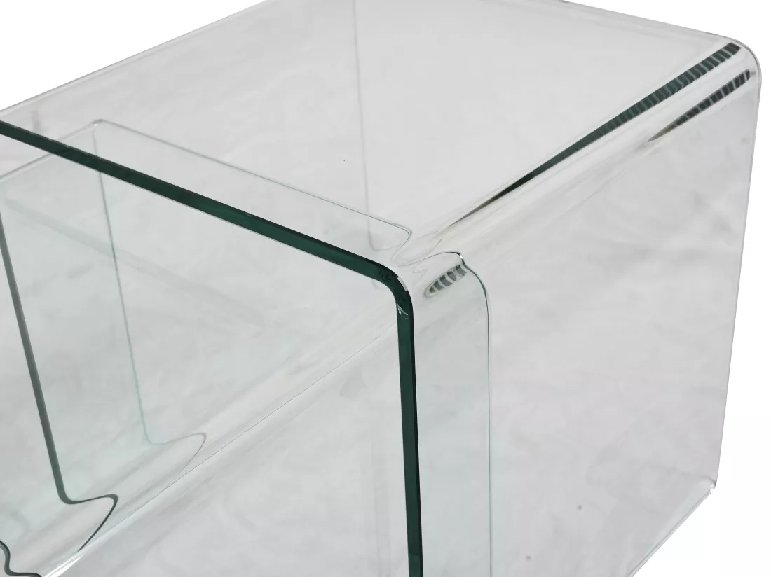 Tables basses gigognes MINKA - Verre courbé