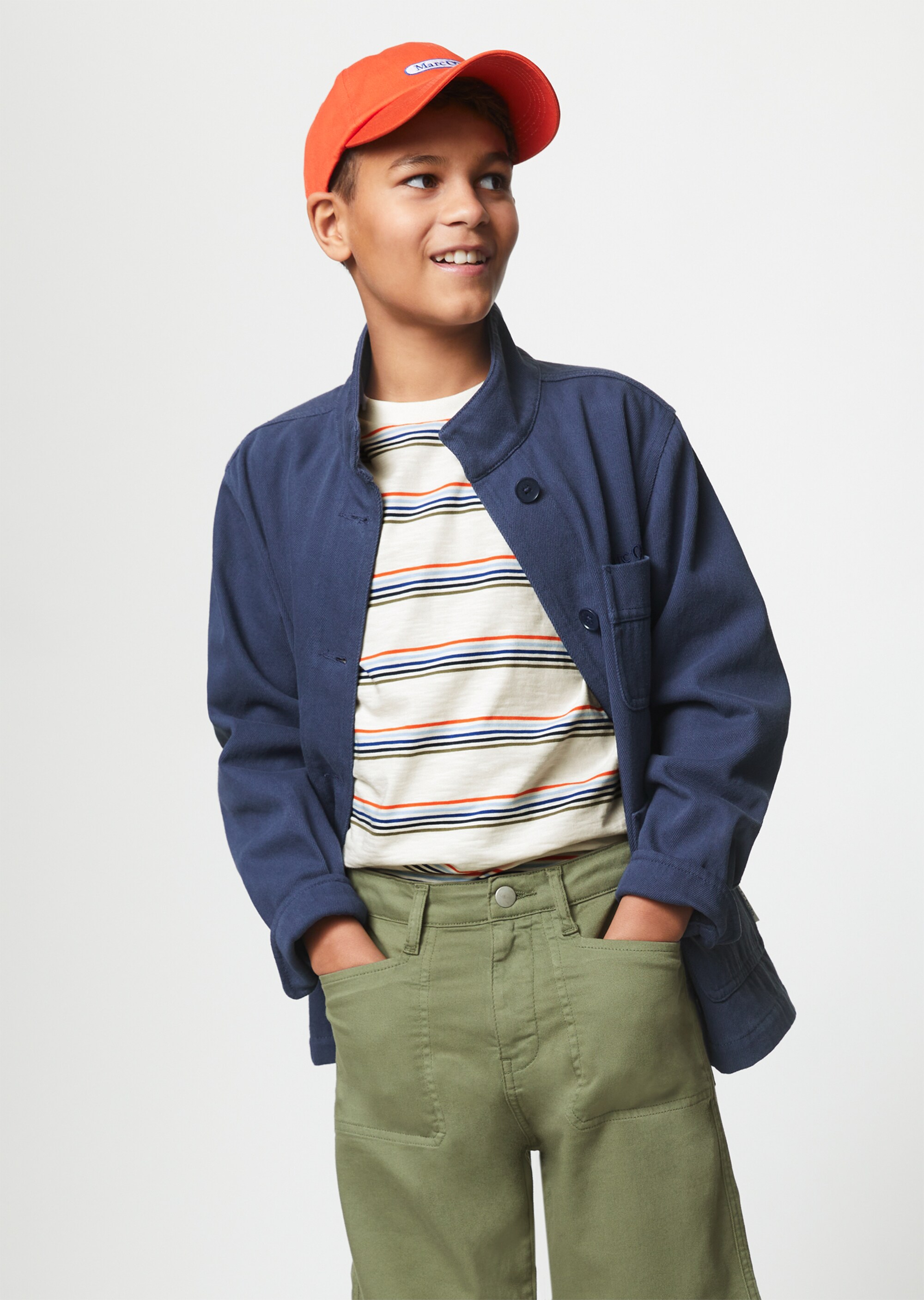 TEENS-BOYS Overshirt in fester Bio-Baumwoll-Qualität