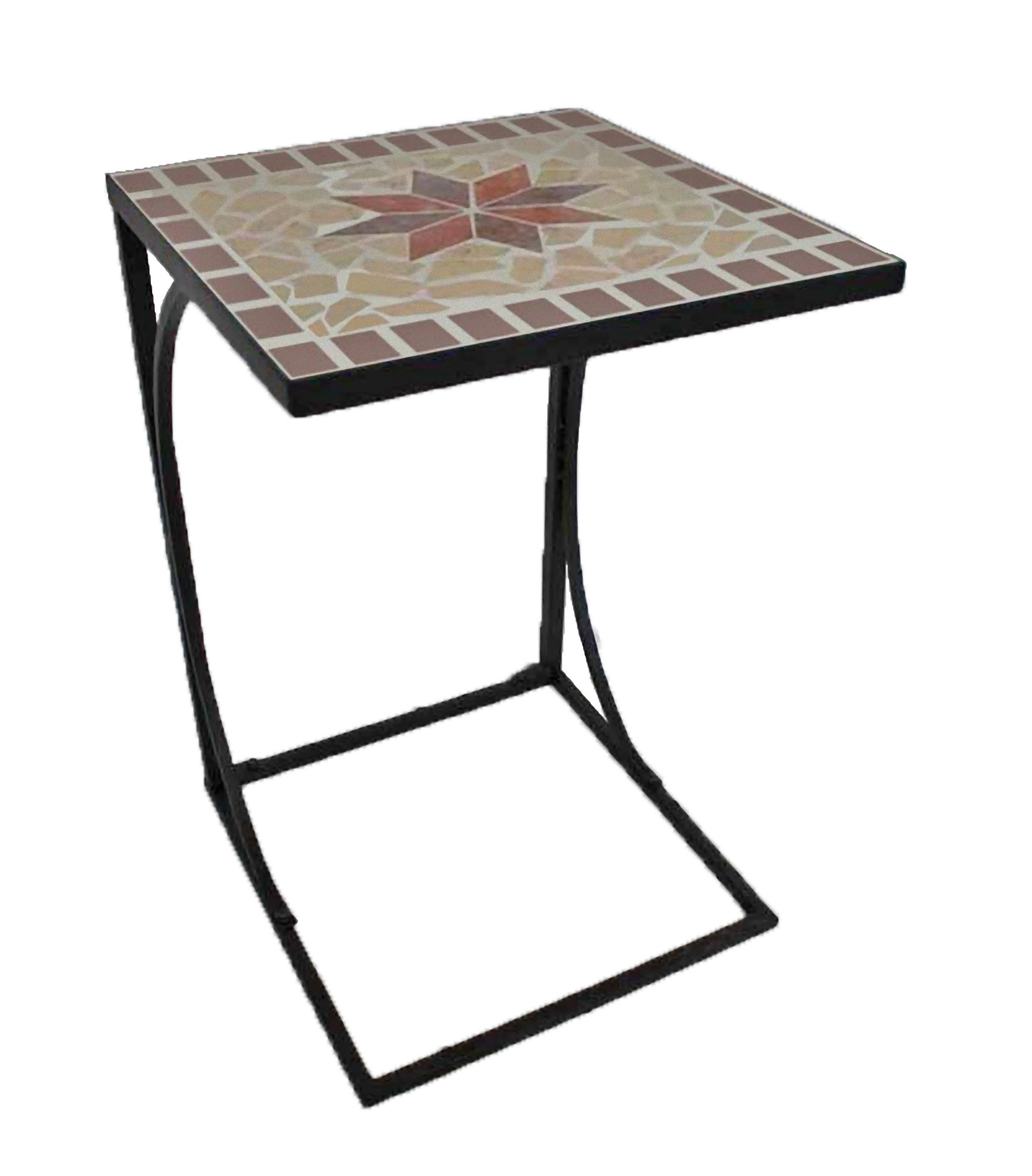 Eisen Beistelltisch AMARILLO Mosaik Gartentisch Garten Balkon Metalltisch Tisch