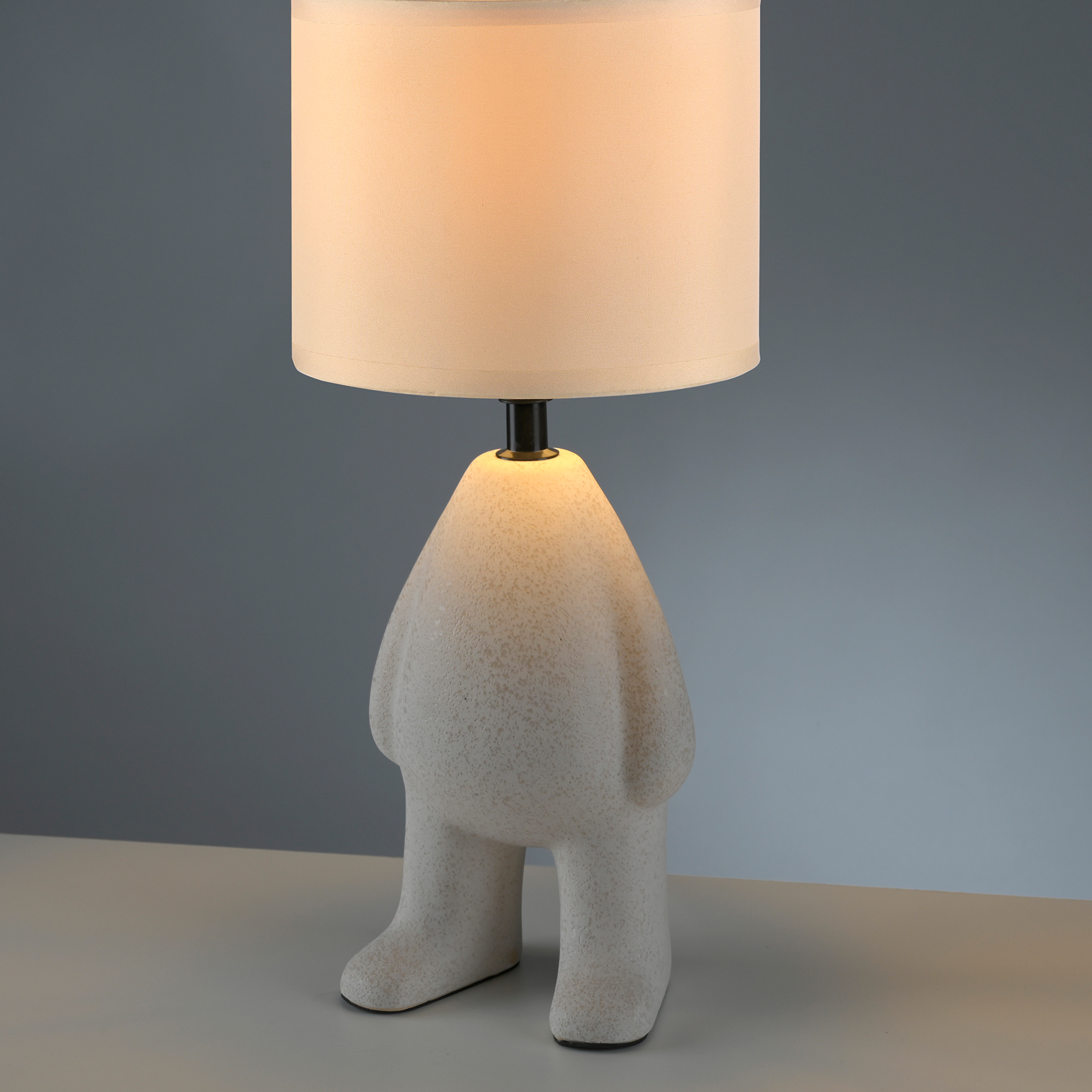 Tischleuchte - beige - Keramik - 38 cm hoch