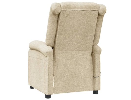 VIDAXL - Fauteuil Relaxation Fauteuil de massage - crème - tissu - 70x141x81cm