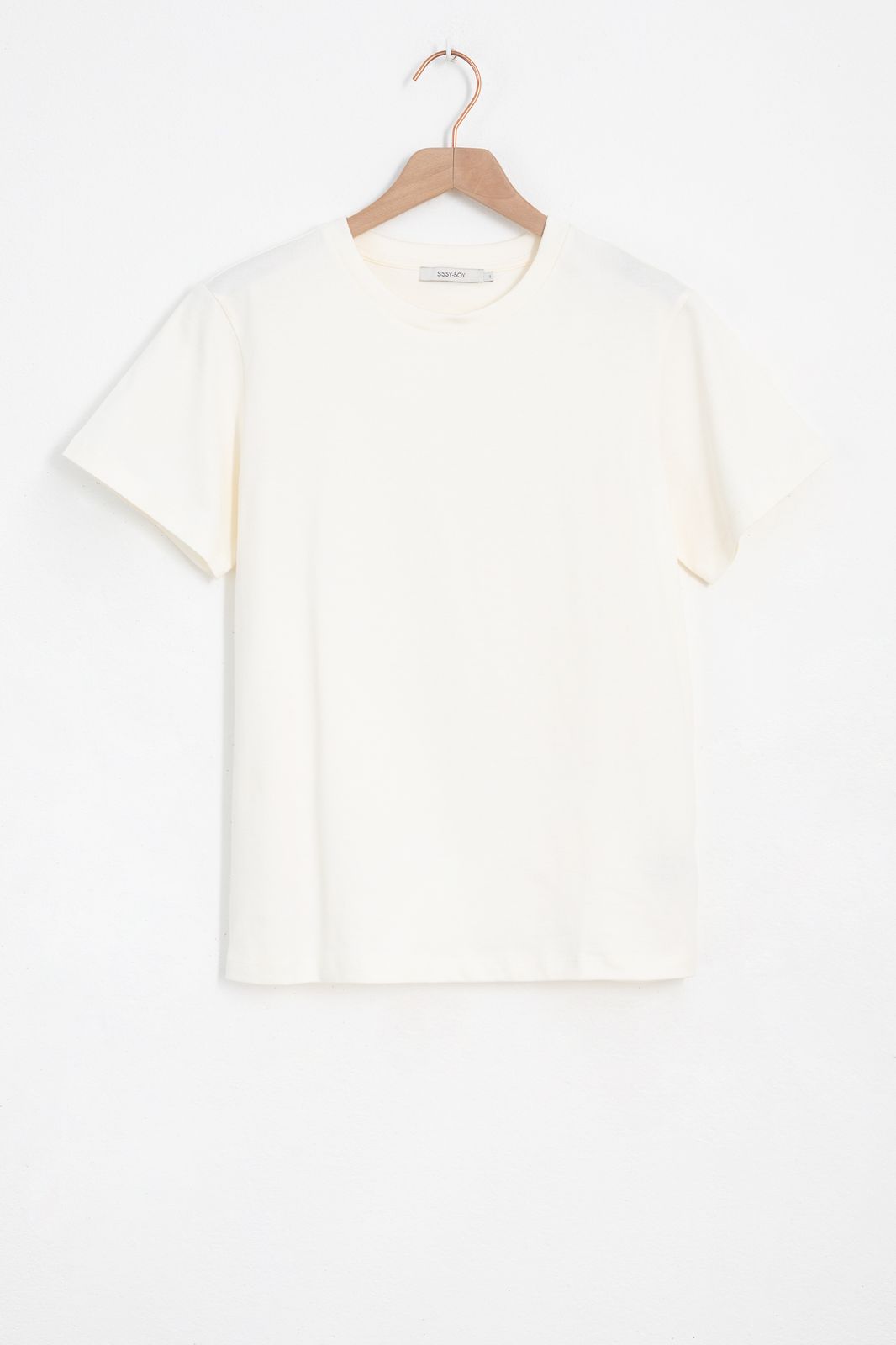 Wit basic katoenen t-shirt