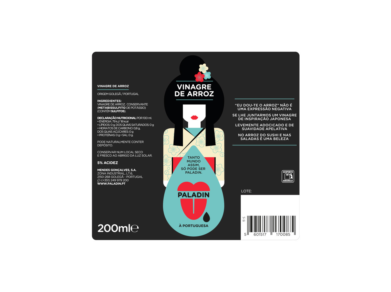 VINAGRE PALADIN DE ARROZ 200ML