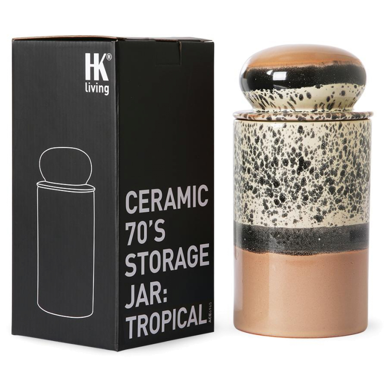 HKliving 70's Ceramic voorraadpot yeti