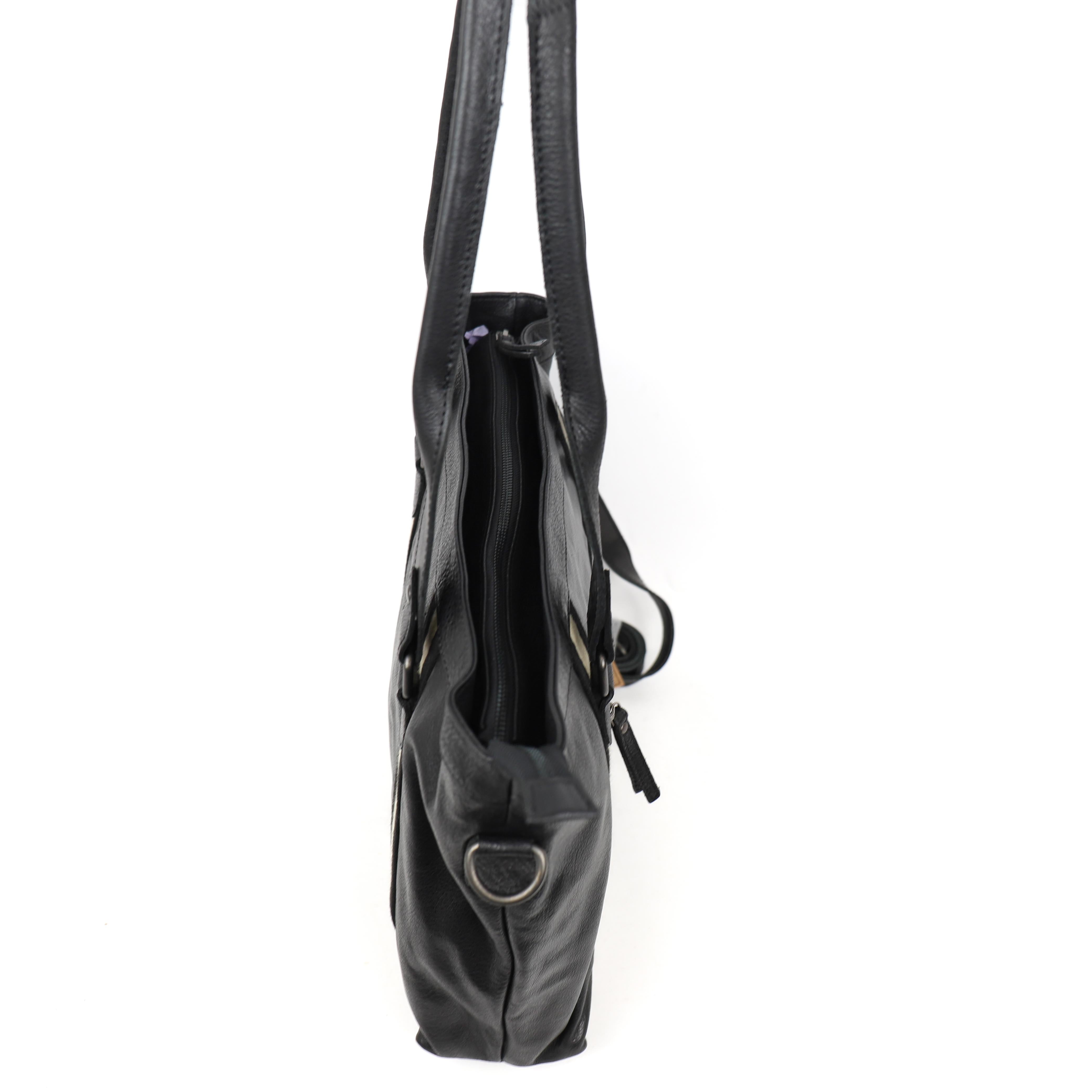 Hand-/schoudertas 'Tygo' zwart/stripe