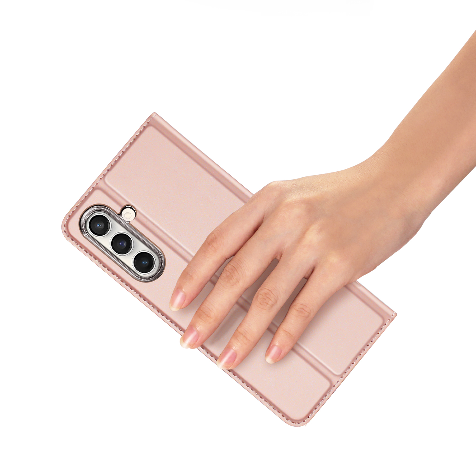 Samsung Galaxy S25 FE Flip Wallet Cover Leder Tasche - Rosa