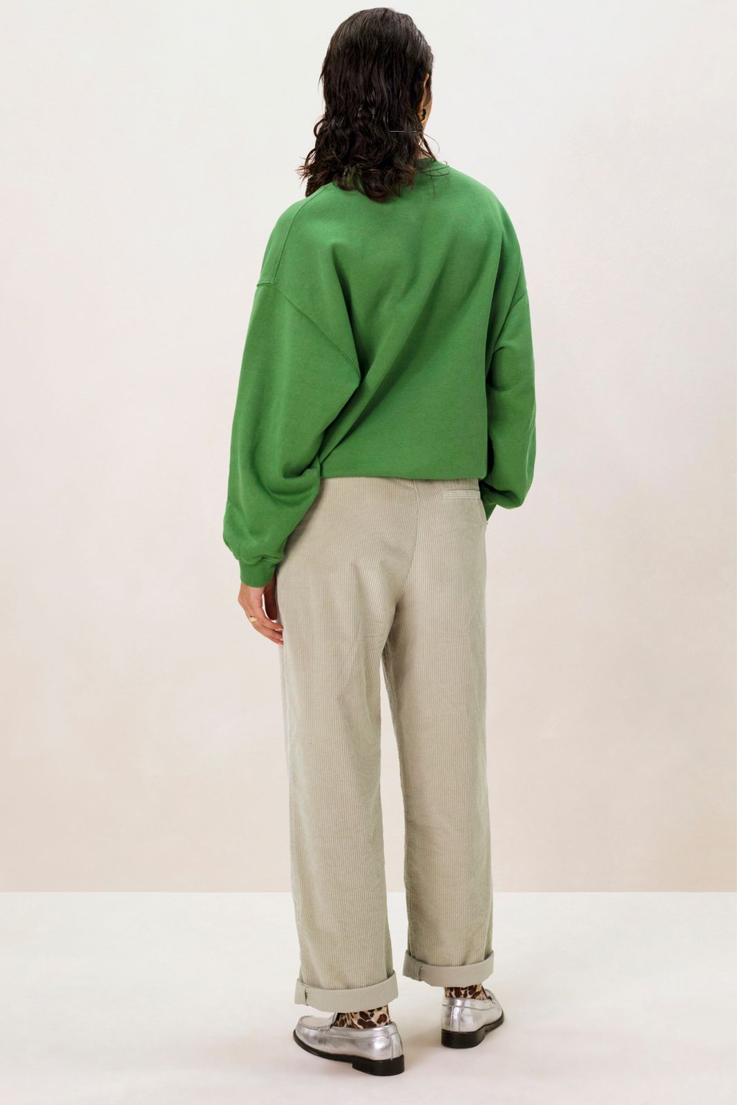 Groene sweater met artwork