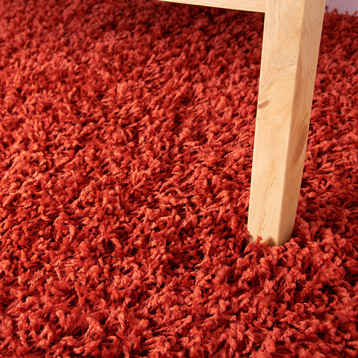 Hoogpolig vloerkleed - Solid Rood