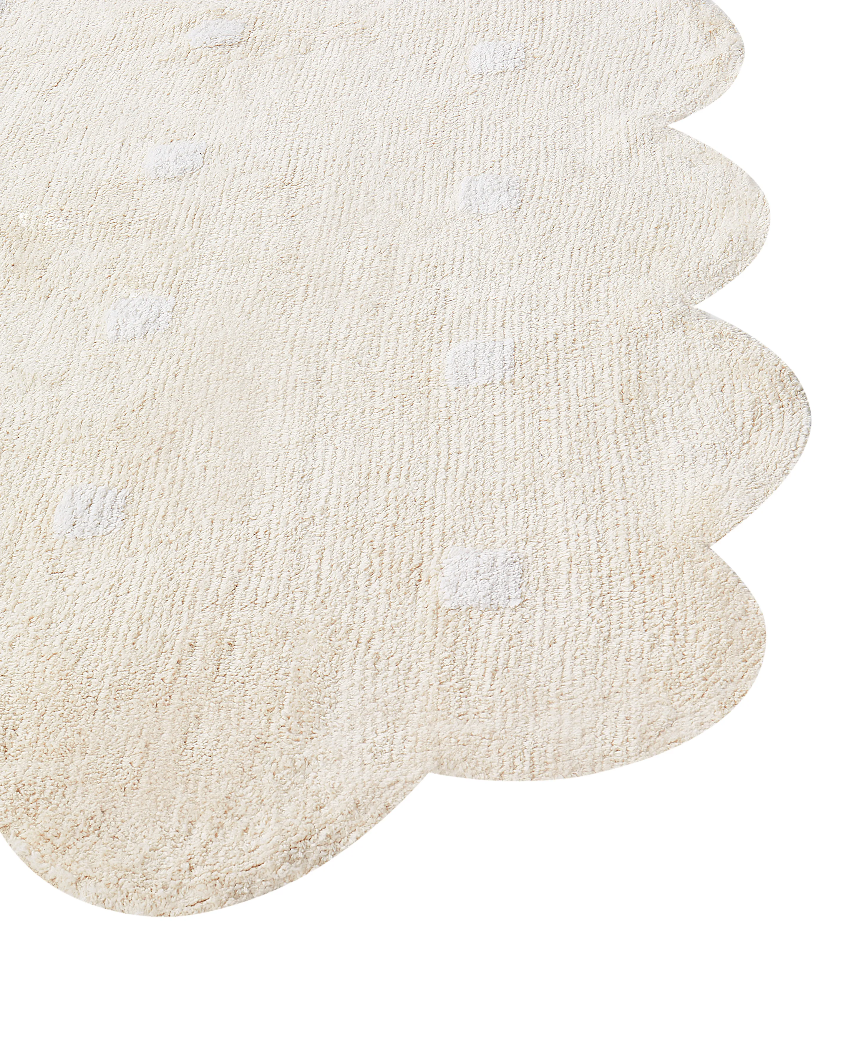 Kindervloerkleed SAREKI Beige 140 x 200 cm Katoen