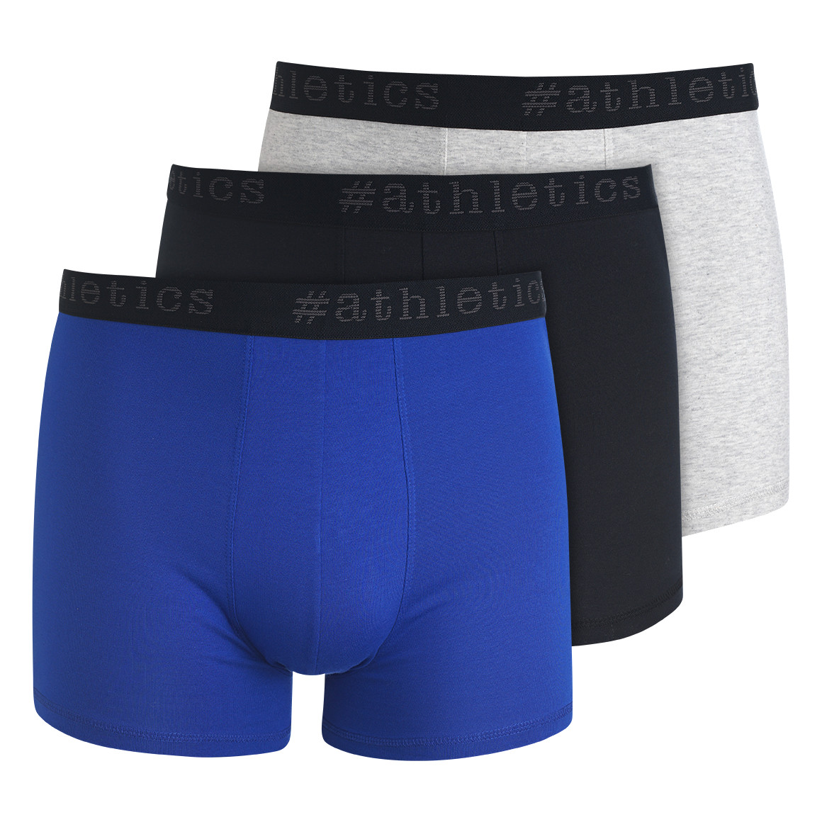 VanVaan 3 Herren Retroshorts im Set blau / hellgrau / schwarz