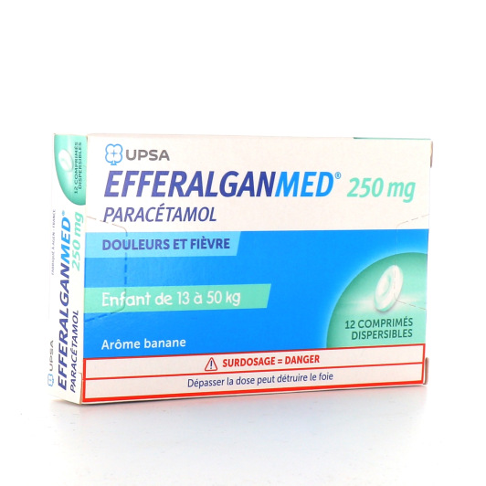 Efferalganmed 250 mg Enfant 13-50 kg - 12 Comprimés dispersibles