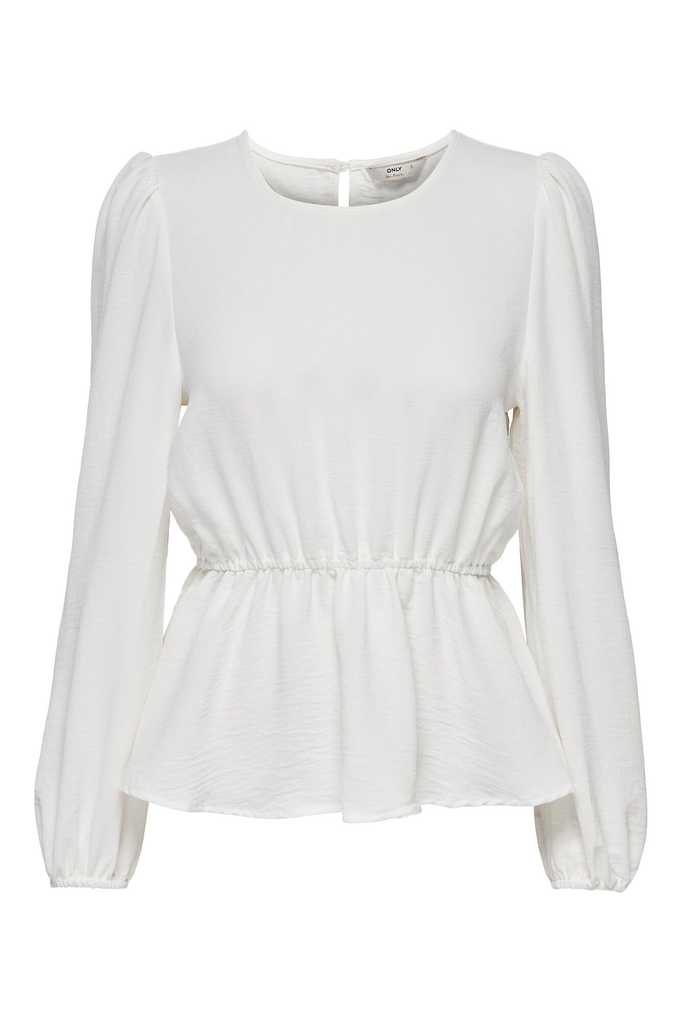 Blusa de mangas compridas e gola redonda