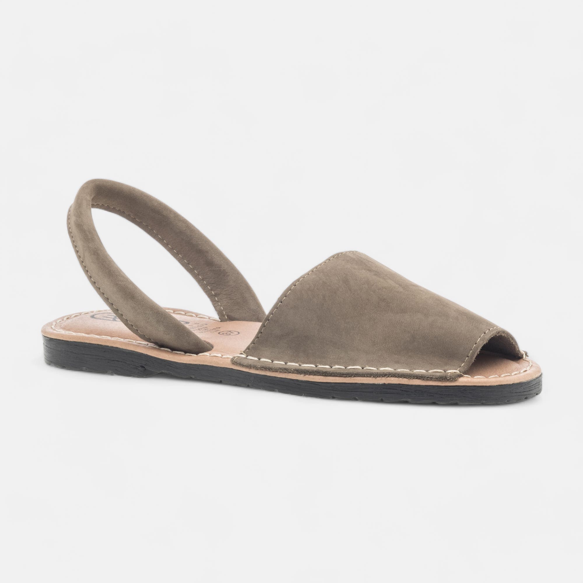 Sandales Femme en cuir kaki