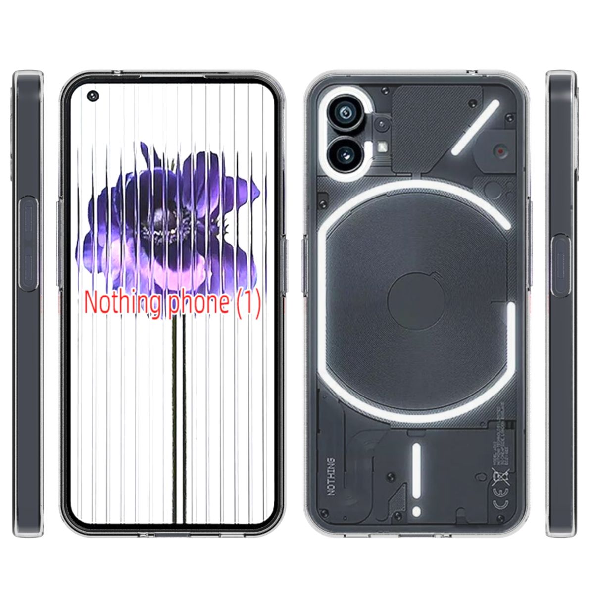 Hülle Handy Schutz für Nothing Phone Case Cover Bumper Etuis Tasche Transparent