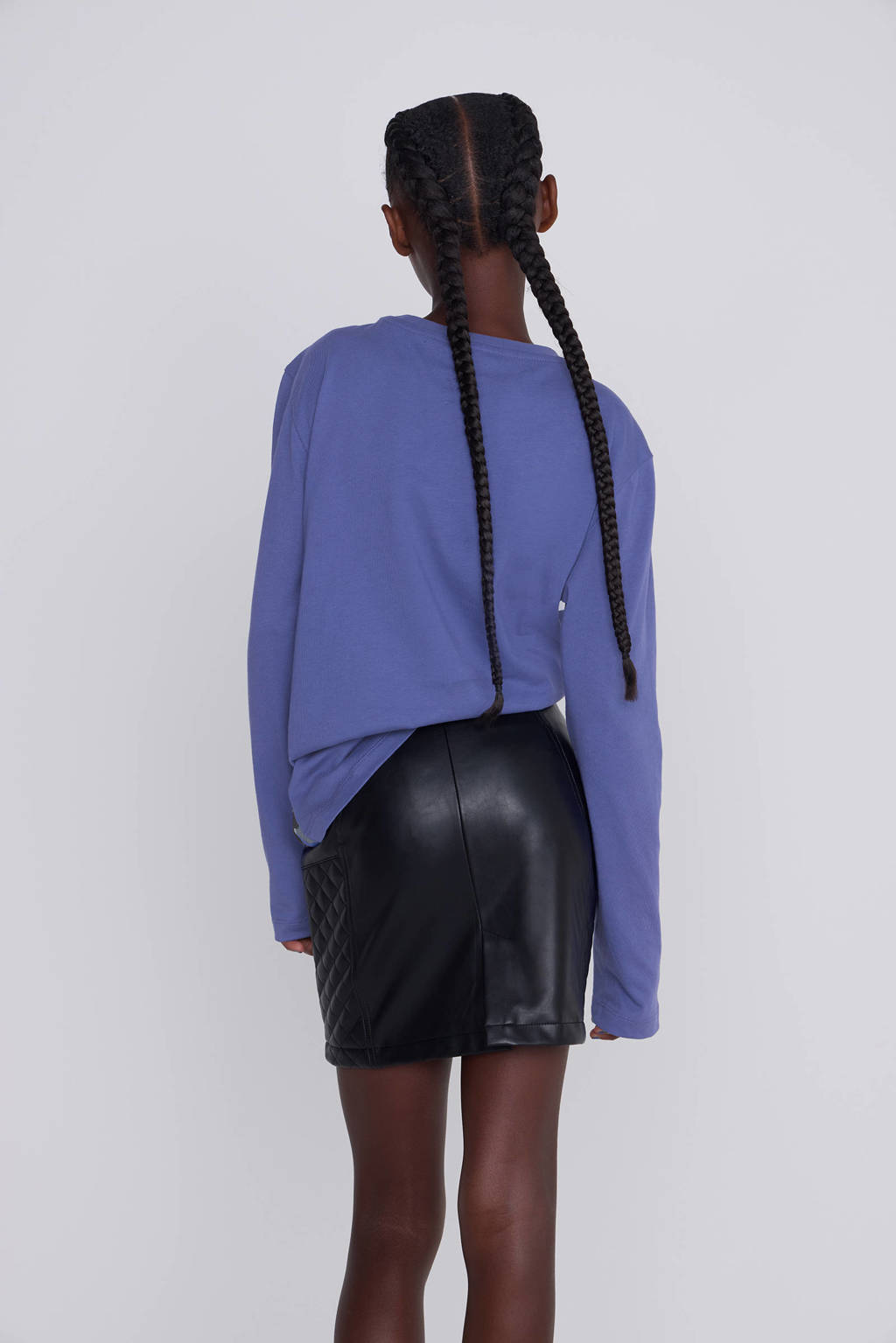 Coolcat Imitatieleren Rok Mylo met fancy stiksels