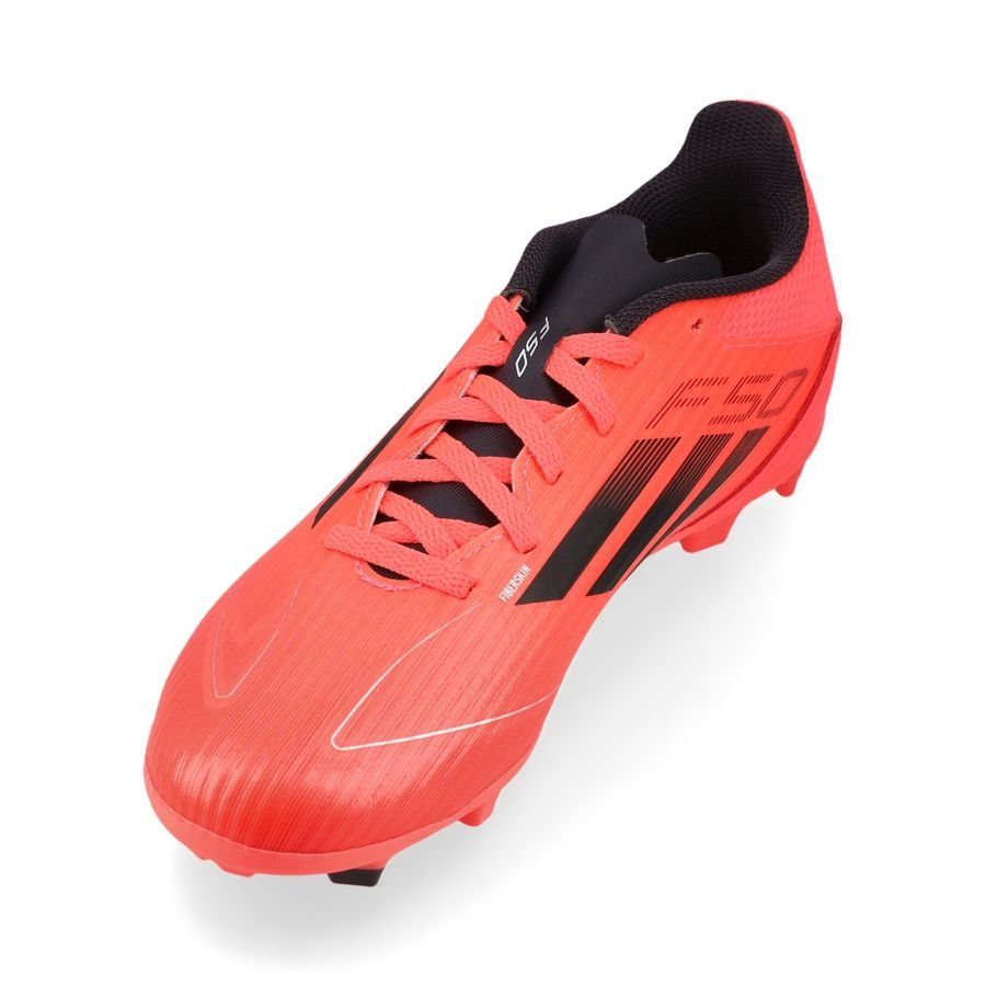 adidas F50 League FG/AG Vivid Horizon - Turbo/Aurora Black/Argenté Enfant