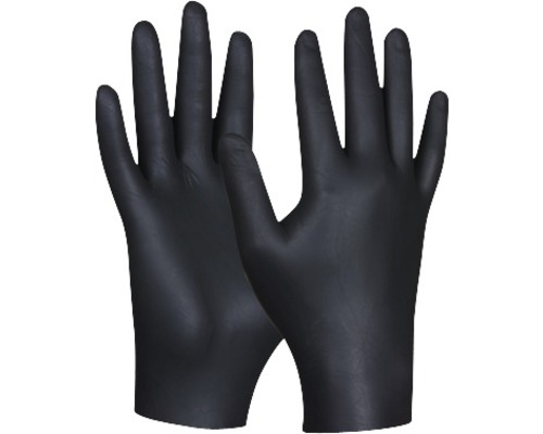 Wegwerphandschoenen, zwart nitril, maat M, verpakking van 80