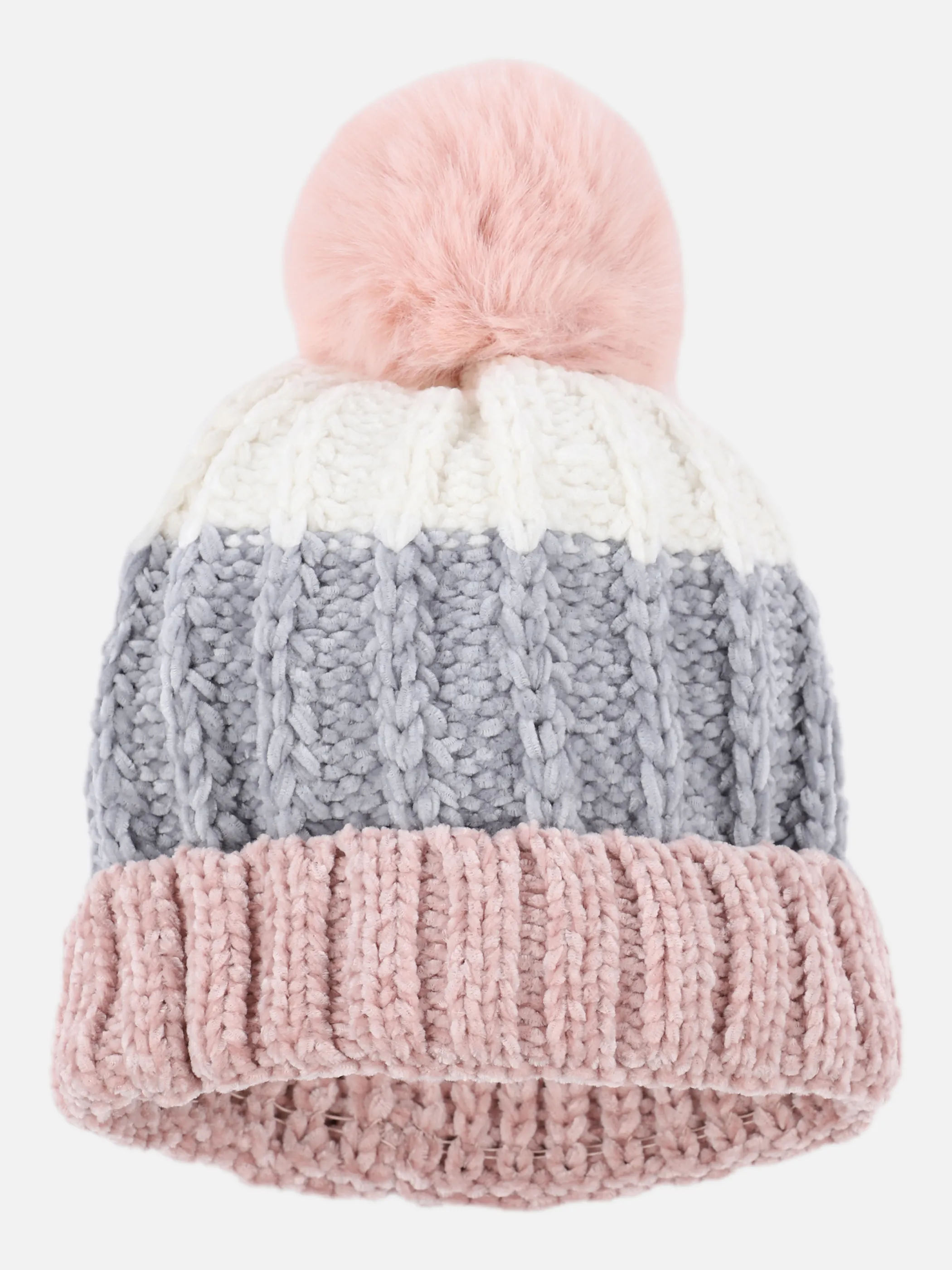 Mädchen Strickmütze mit Bommel