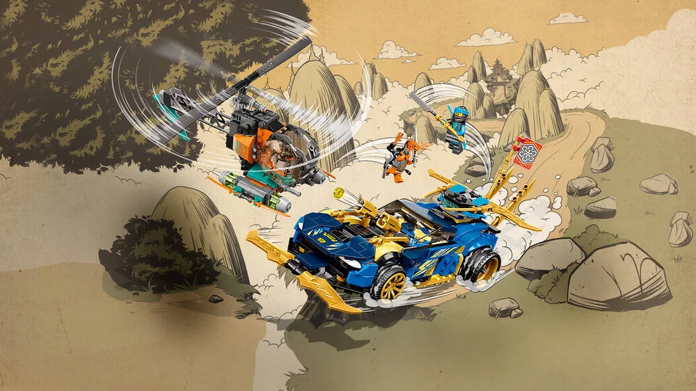 LEGO®NINJAGO 71776 - LA VOITURE DE COURSE DE JAY ET NYA - EVOLUTION