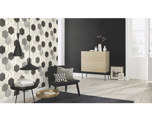 Vliesbehang 622324 Modern Art 3D look grijs