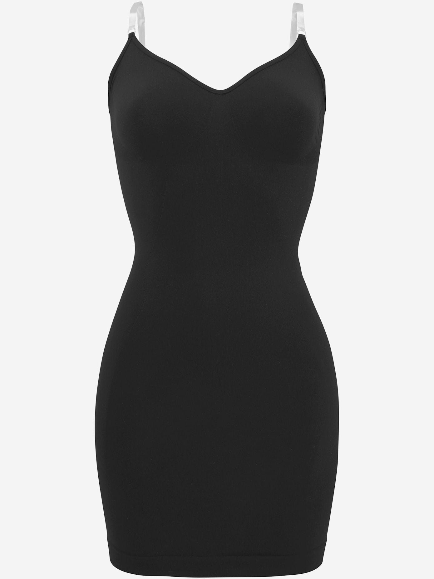 Robe modelante avec bretelles transparentes