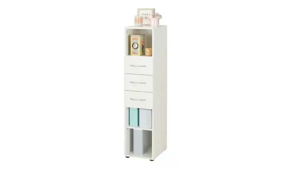 Regal Multischrank-System 30 cm 126 cm Weiß