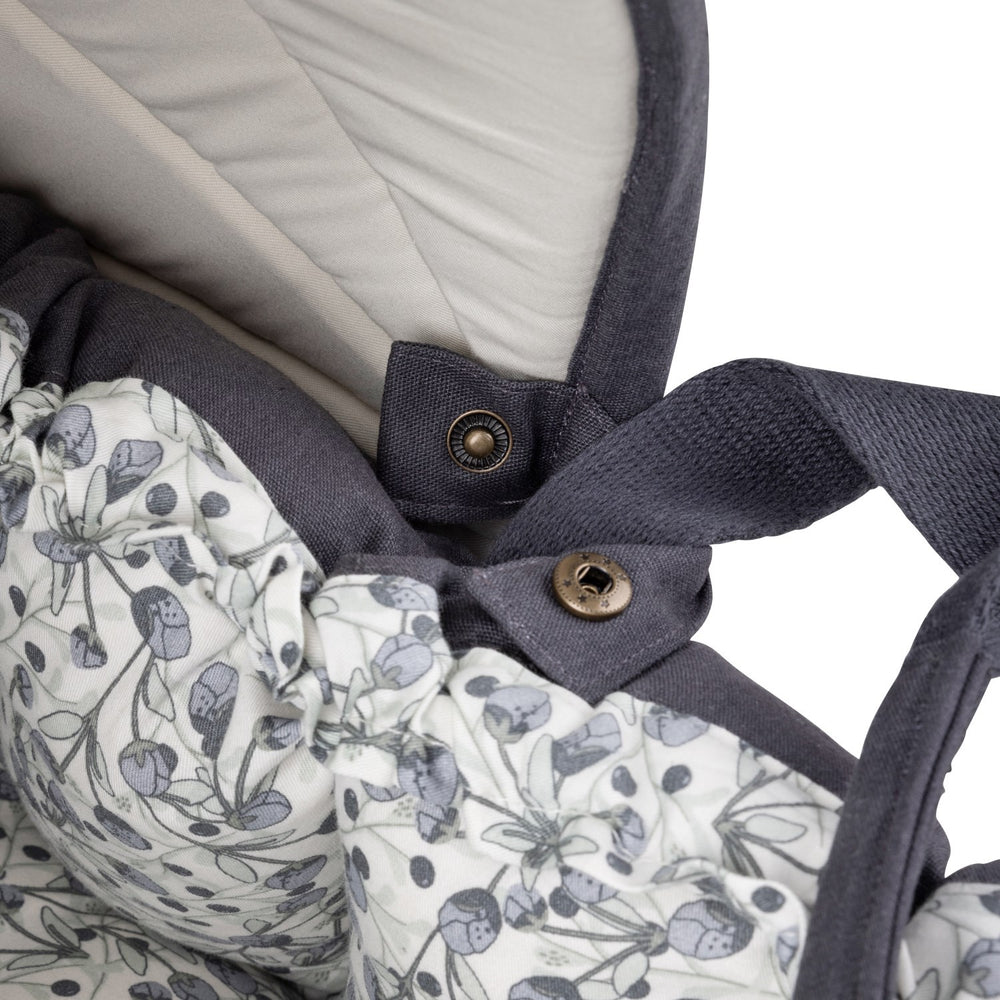 Køb Sebra Blue Olive Hætte Til 3-In-1 Baby Nest