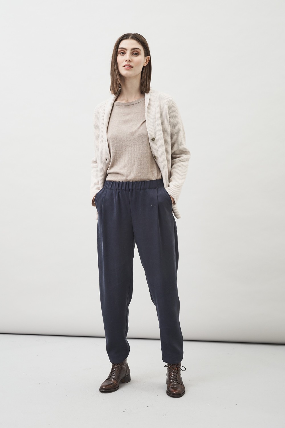Maska Hose Jira Tencel Trousers Navy