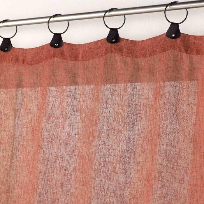 PANNEAU A ANNEAUX 140X240CM TISSE LINKA TERRACOTTA