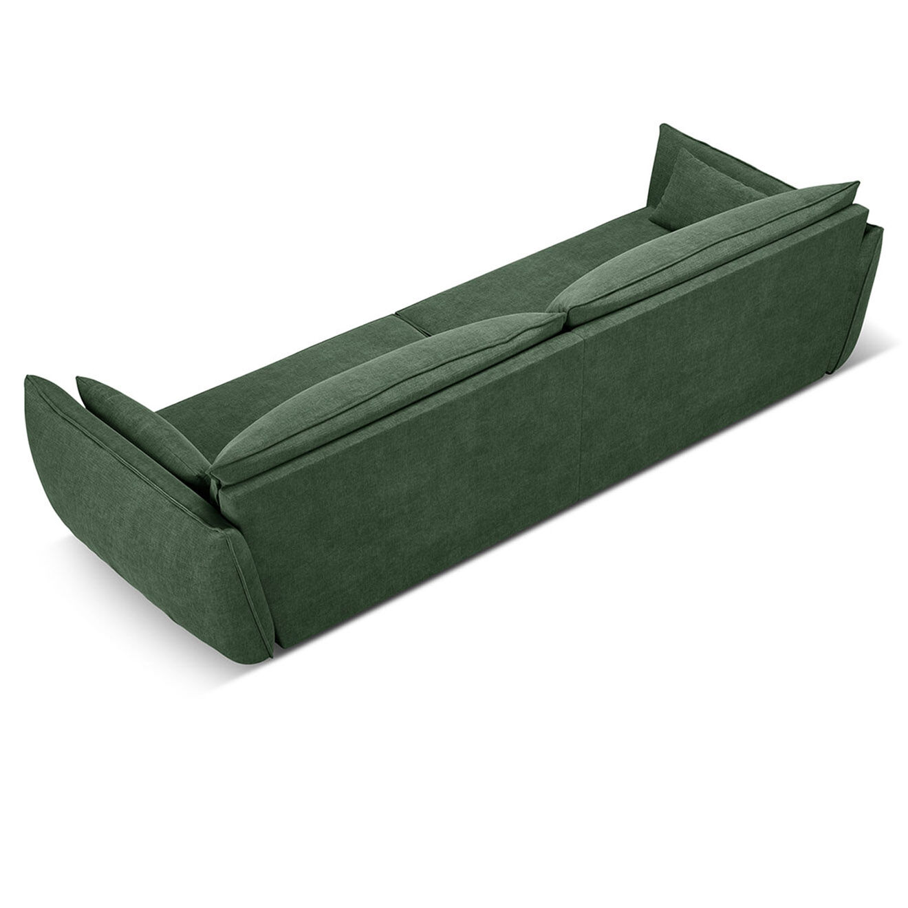 Mazzini Sofas Canapé Vanda 4 Places vert bouteille - 248x100x85 cm