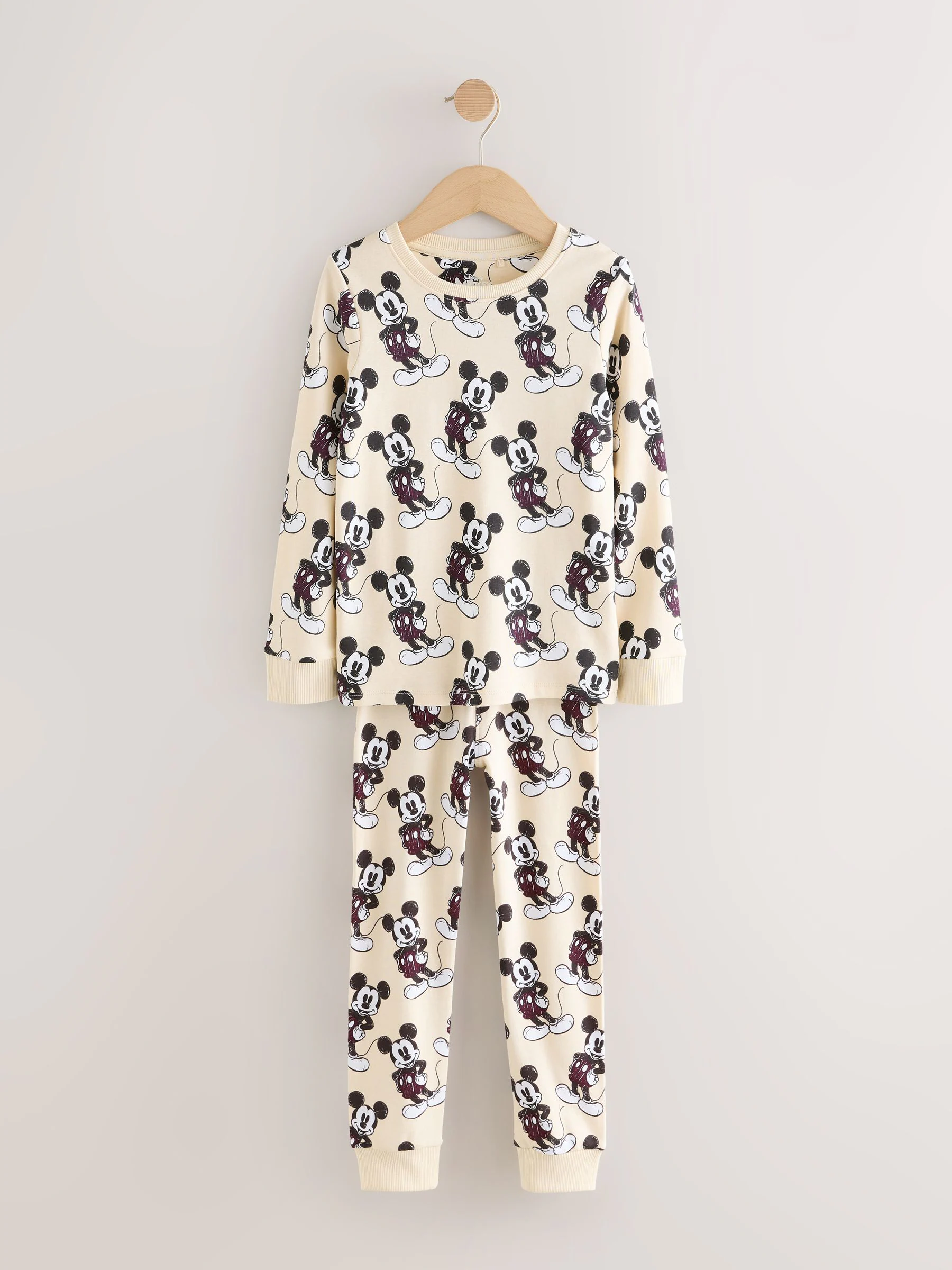 Groen/Ecru Mickey Mouse - Gelicentieerde knusse pyjama's 3 pack (9mnd -10jr)