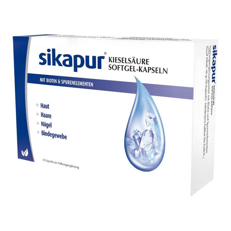 Sikapur Kieselsäure Softgel Kapseln mit Biotin, 30 St