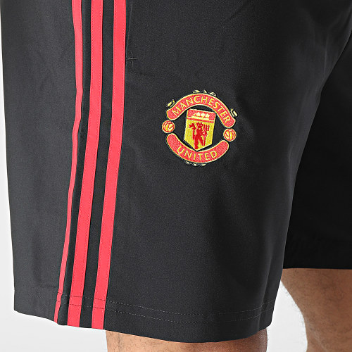 Short Jogging A Bandes Manchester United IA8518 Rouge Noir