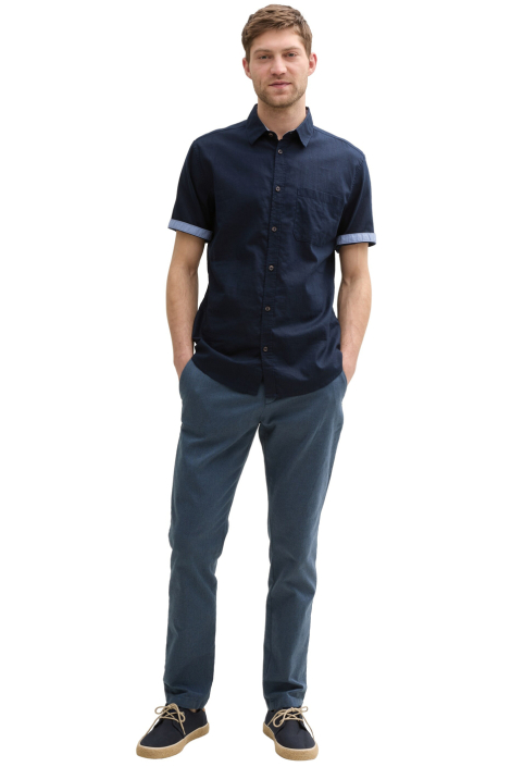 Tom Tailor blauwe heren overhemd
