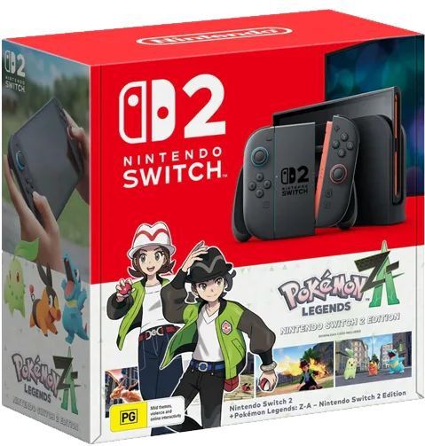 Nintendo Switch 2+Pokémon Legends- Z-A, 7,9-inch LCD-scherm Joy‑Con2-handgreep Console Stabiele tv-modus Videogame DLSS HDR 120 Hz