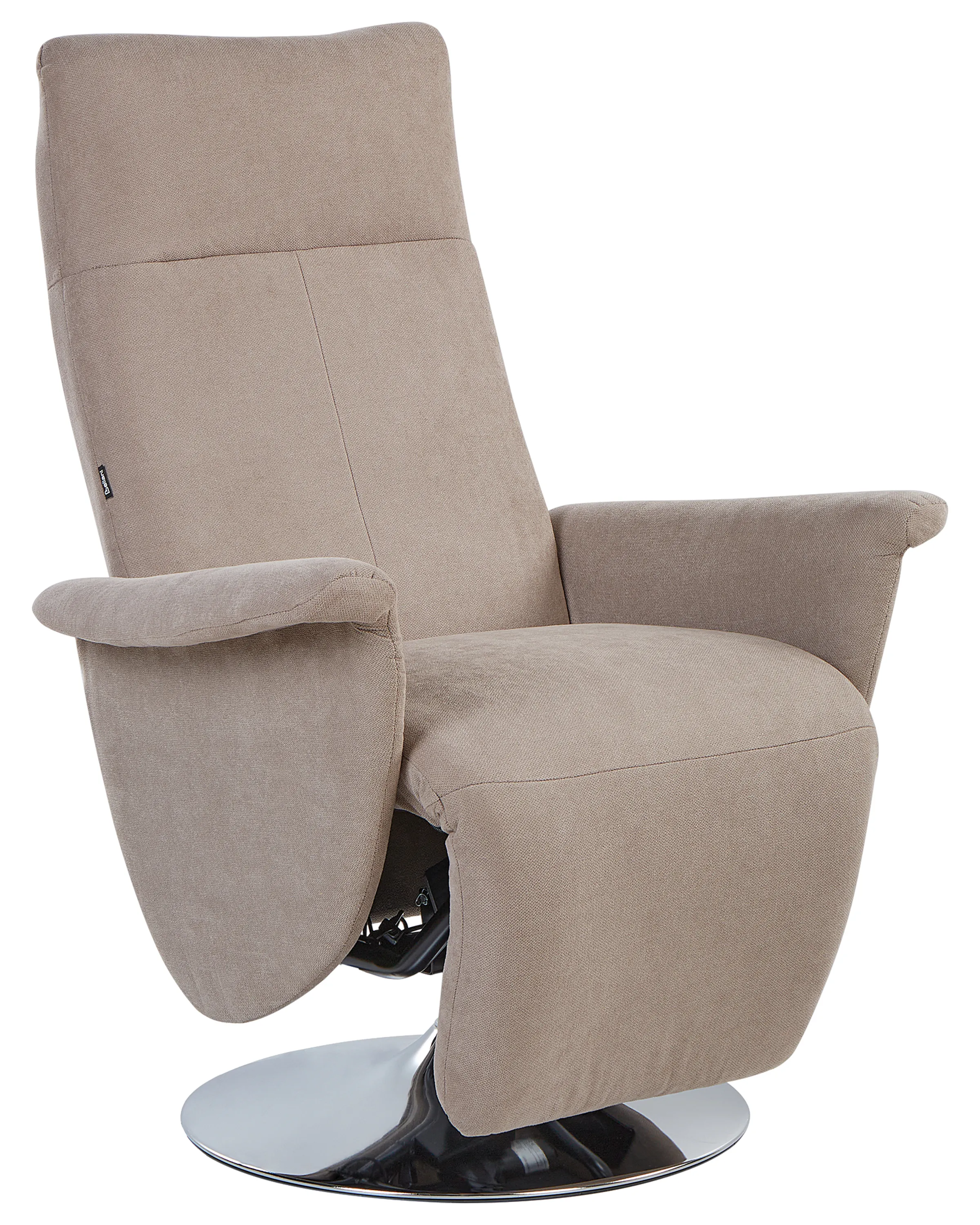 Relaxfauteuil PRIME inclusief voetensteun Stof Taupe