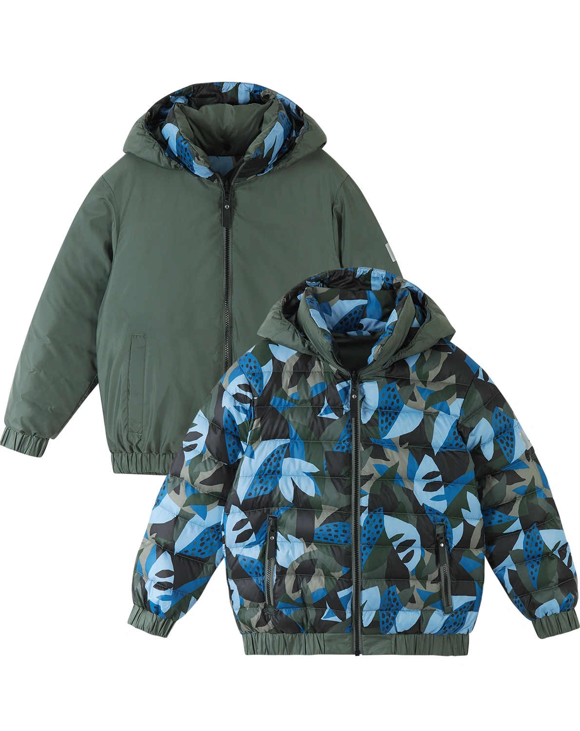 Daunenjacke FINNOO zum Wenden in thyme green