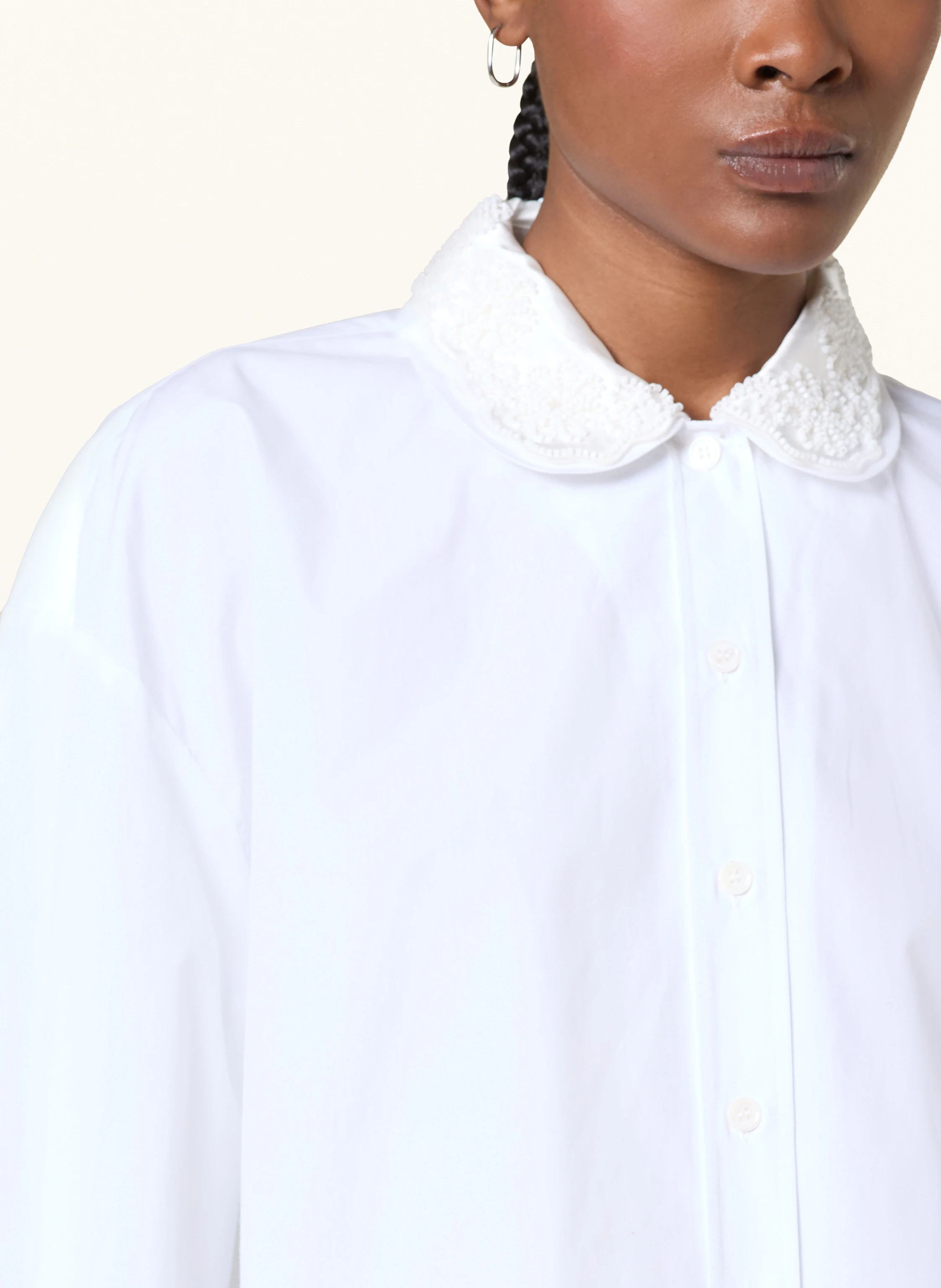 maje Bluse mit abnehmbarem Kragen