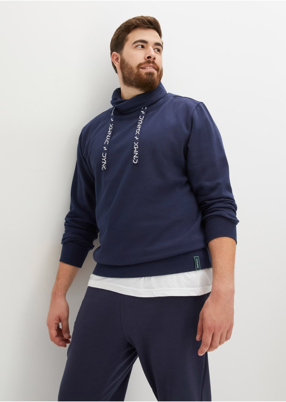Sweat-shirt avec détails sportifs en coton