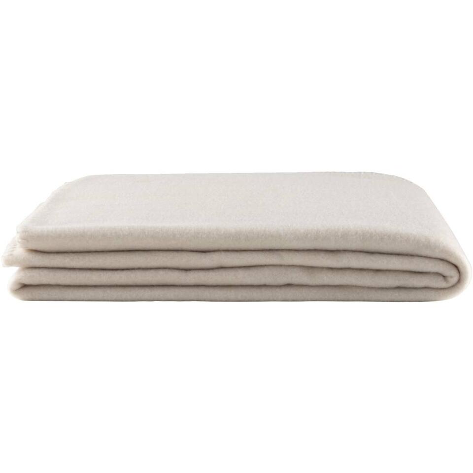 Fleeceplaid Basic - beige - 125x150 cm